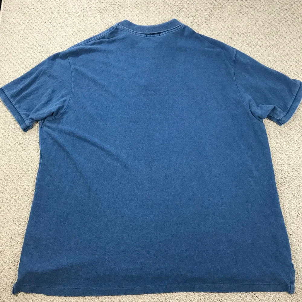 Polo Ralph Lauren Mens 4XB Blue Pique Cotton Short Sleeve Pony Logo Polo Shirt